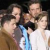 Jonah Hill, Emma Watson et Jason Segel sur le tournage de la comédie The End of the World à La Nouvelle-Orléans, le 31 mai 2012.