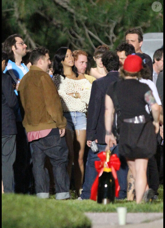 Jonah Hill et Rihanna sur le tournage de la comédie The End of the World à La Nouvelle-Orléans, le 31 mai 2012.