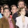Jonah Hill, Emma Watson et Jason Segel sur le tournage de The End of the World à La Nouvelle-Orléans, le 31 mai 2012.