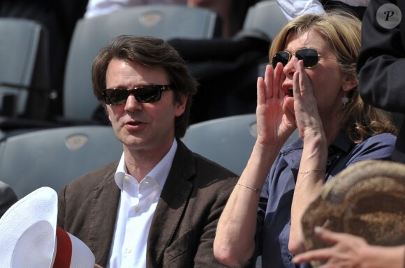 Michèle Laroque et François Baroin à Roland-Garros, le 2 juin 2012.
