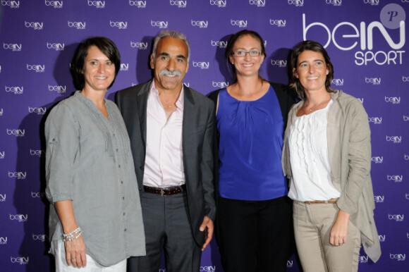 Mansour Barhami et Mary Pierce le 1er juin 2012 à Paris pour l'inauguration de la chaine sportive Be InSport le 1er juin 2012 à Paris