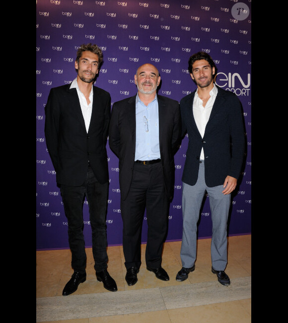 Julien et Nicolas Escudé le 1er juin 2012 los de la soirée de lancement de la chaîne BeIN SPORT à Paris