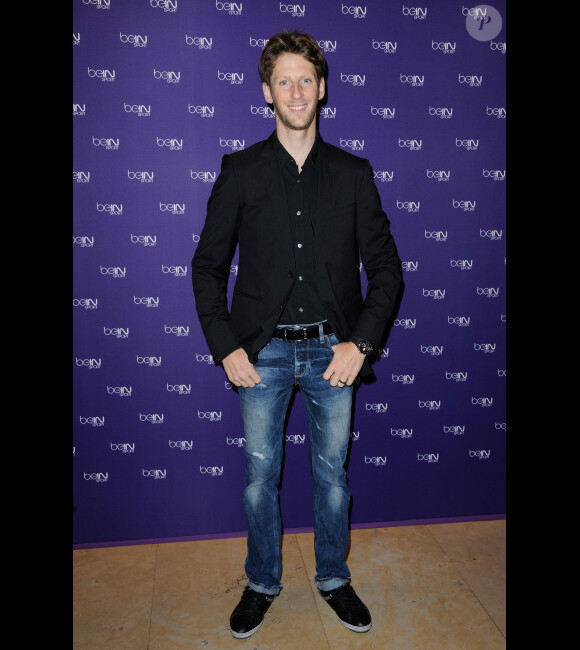 Romain Grosjean le 1er juin 2012 los de la soirée de lancement de la chaîne BeIN SPORT à Paris