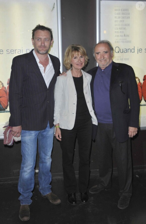 Jean-Paul Rouve, Miou-Miou et Claude Brasseur à l'avant-première de Quand je serai petit, le 4 juin 2012 à Paris.