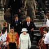 Réception au Westminster Hall de Londres, présidée par le prince William et la duchesse Catherine (Kate Middleton), à l'issue de la messe célébrée en la cathédrale Saint-Paul pour le jubilé de diamant de la reine Elizabeth II, le 5 juin 2012.