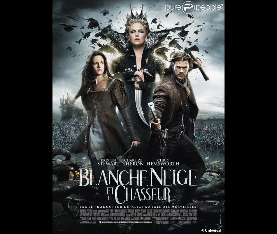 BlancheNeige et le chasseur, avec Kristen Stewart, Chris Hemsworth et Charlize Theron. En
