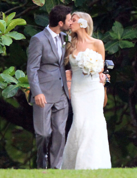 Shooting photo pour la mariée Leah Felder et son époux Brandon Jenner, à Hawaï, le jeudi 31 mai 2012.