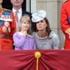 La famille royale lors de la parade militaire "Trooping the colour", à Londres, le 16 juin 2012