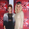 Britney Spears et Demi Lovato à San Francisco pour une journée d'auditions de X Factor, le samedi 16 juin 2012.
