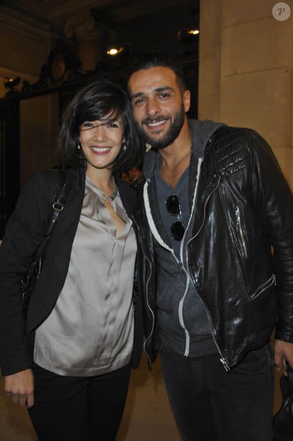 Mélanie Doutey et Maxim Nucci à l'inauguration de l'exposition Juste Humain, à la galerie Saint Germain de l'université Paris Descartes, le 18 juin 2012.