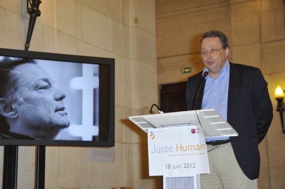 Frédéric Dardel, président de l'université Paris Descartes, à l'inauguration de l'exposition Juste Humain, à la galerie Saint Germain, le 18 juin 2012.