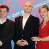 Pierre Salvadori, Dan Geesin et Anne Consigny lors du dîner des Nuits en Or, le 18 juin 2012 à Paris.
