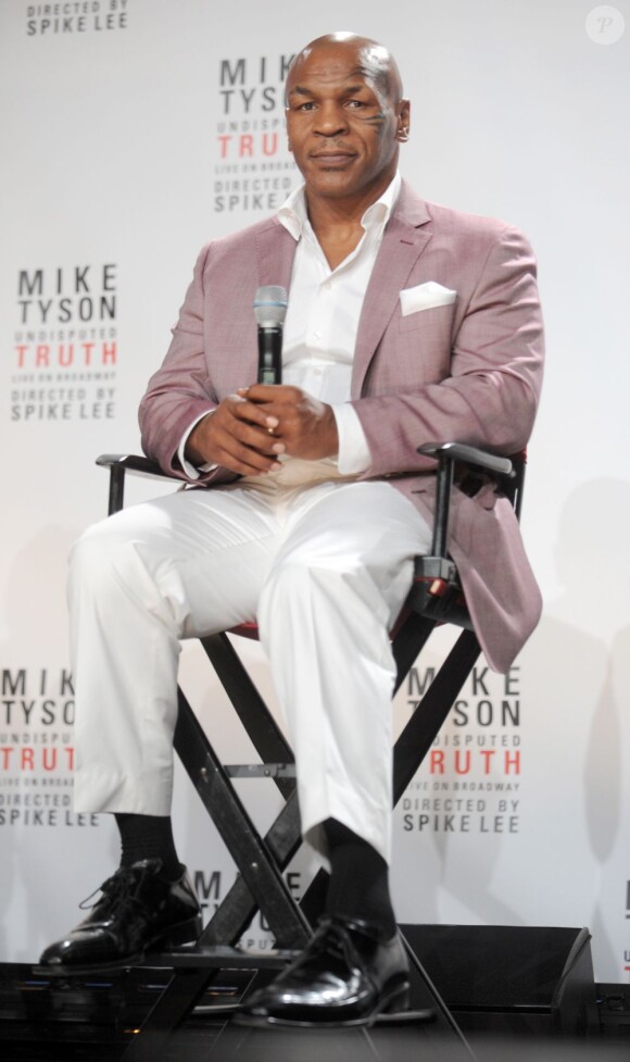 Mike Tyson présente son spectacle de Undisputed Truth, à Broadway, le 18 juin 2012