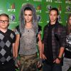 Bill Kaulitz est celui avec la moumoute sur la tête. Le groupe Tokio Hotel à Moscou, le 3 juin 2011.