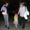 Nicole Kidman, Keith Urban et leurs deux filles Sunday, 3 ans et Faith, 1 an arrivent à Los Angeles après quelques jours en Australie. Le 22 juin 2012.