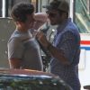 Zachary Quinto et Jonathan Groff apparaissent très complices et se promènent dans le quartier de West Village, à New York City, le vendredi 22 juin 2012.