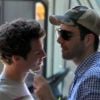 Zachary Quinto et Jonathan Groff, très proches, à New York City, le vendredi 22 juin 2012.