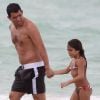 Carlos Tévez et sa fille Florencia le 25 juin 2012 à Miami