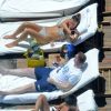 Wayne Rooney prend la pose pour sa femme Coleen à Los Angeles le 27 juin 2012