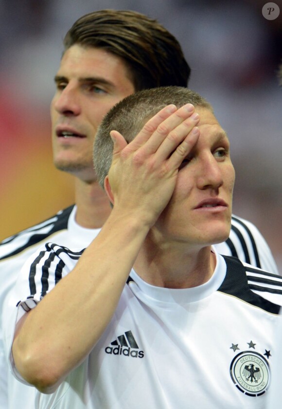 Bastian Schweinsteiger durant la demi-finale de l'Euro 2012 perdue par l'Allemagne face à l'Italie, le 28 juin 2012 à Varsovie, en Pologne