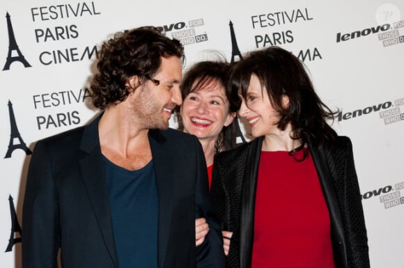 Edgar Ramirez, Marion Laine et Juliette Binoche lors de l'avant-première du film A coeur ouvert durant le festival Paris Cinéma le 1er juillet 2012