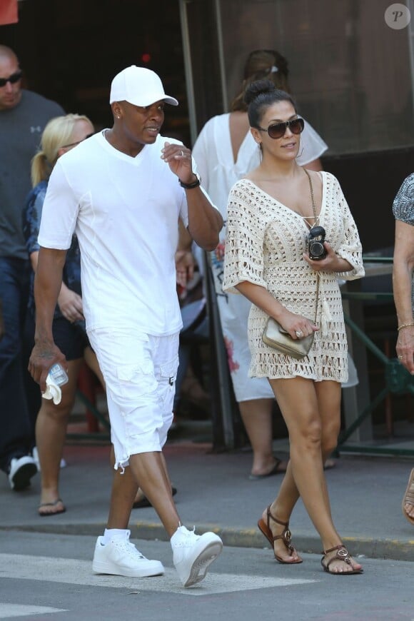 Dr Dre et sa femme Nicole, en vacances à Saint-Tropez le 3 juillet 2012