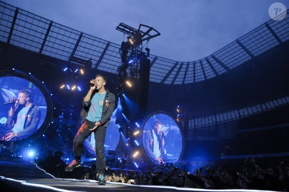 Coldplay en concert à Manchester, le 10 juin 2012.