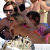 Andrea Pirlo, sa femme Deborah et leurs enfants Niccolo et Angela profitent de vacances familiales à Ibiza le 6 juillet 2012
