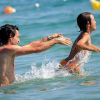 Andrea Pirlo, sa femme Deborah et leurs enfants Niccolo et Angela profitent de vacances familiales à Ibiza le 6 juillet 2012