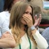 La détresse de Kim Sears devant la défaite de son compagnon Andy Murray en finale du tournoi londonien, dimanche 8 juillet 2012. Malgré l'Andymania de toute la nation et des people, l'Ecossais s'est incliné face à Roger Federer, victorieux pour la 7e fois à Wimbledon.