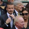 David et Victoria Beckham étaient à Wimbledon pour encourager depuis la loge royale Andy Murray en finale du tournoi londonien, dimanche 8 juillet 2012. Malgré l'Andymania de toute la nation et des people, l'Ecossais s'est incliné face à Roger Federer, victorieux pour la 7e fois à Wimbledon.