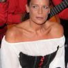 La princesse Stéphanie et son look flamenco lors du dîner-concert annuel au profit de Fight Aids Monaco, au Sporting d'été, le 9 juillet 2012. L'événement a été rythmé par Chico and the Gypsies, et animé par Marc Toesca.