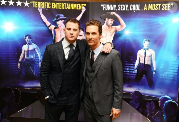 Les deux acteurs stars Channing Tatum et Matthew McConaughey à la première de Magic Mike à Londres le 10 juillet 2012