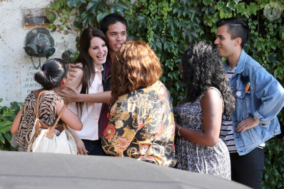 Lana Del Rey devant le Chateau Marmont à Los Angeles, le 11 juillet 2012.