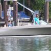 Iker Casillas et Sara Carbonero profitent de la douceur de Miami avec une petite promenade en bateau le 11 juillet 2012