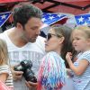 Jennifer Garner et Ben Affleck avec Seraphina le 4 juillet 2012 à Los Angeles