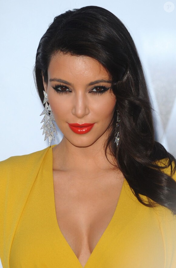 Kim Kardashian au Cap d'Antibes lors du gala de l'amfAR. Le 24 mai 2012.