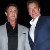 Sylvestern Stallone et Arnold Schwarzenegger lors de la présentation d'Expendables 2 au Comic Con de San Diego, le 12 juillet 2012.