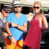 Henri Leconte et sa femme Florentine en vacances à Saint-Tropez le 13 juillet 2012