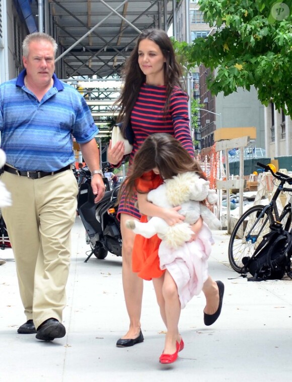 Katie Holmes et la petite Suri à New York, le 14 juillet 2012