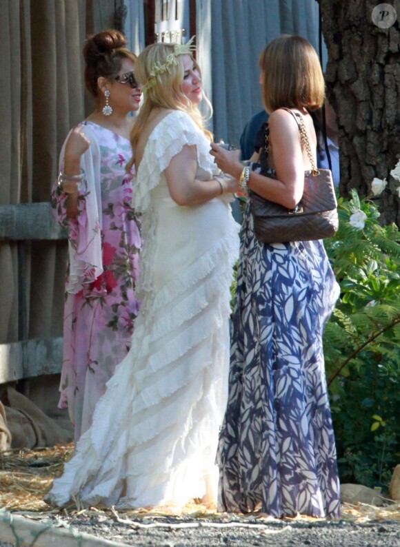Emily Current lors de son mariage à Santa Barbara le 14 juillet 2012