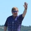Elton John au Club 55 de St-Tropez, le lundi 16 juillet 2012.