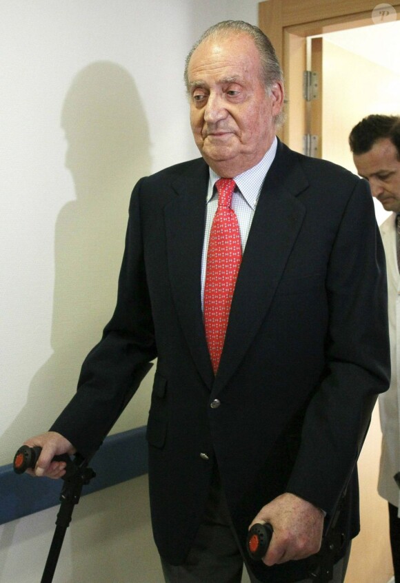 Juan Carlos le 18 avril 2012 à Madrid