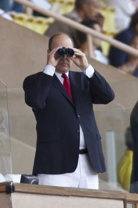 Le prince Albert de Monaco au Meeting Herculis le 20 juillet 2012.