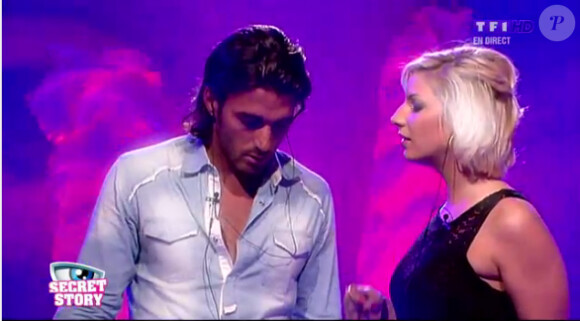 Nadège et Thomas dans Secret Story 6, samedi 28 juillet 2012 sur TF1