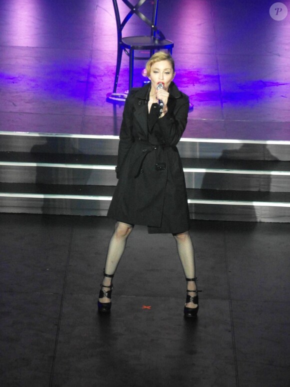 Madonna lors de son showcase à l'Olympia le 26 juillet 2012 à Paris