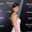 La belle Jessica Biel lors de l'avant-première du film Total Recall à Los Angeles le 1er août 2012