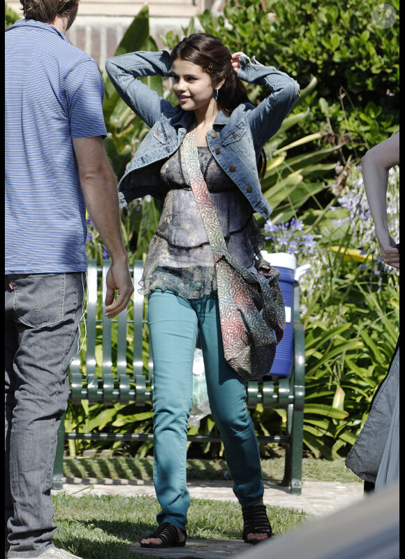 Selena Gomez, photographiée sur le tournage du film Feed the dog, à Los Angeles, le vendredi 3 août 2012.