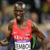 Ezekiel Kemboi vainqueur du 3000 m steeple lors des Jeux olympiques de Londres le 5 août 2012