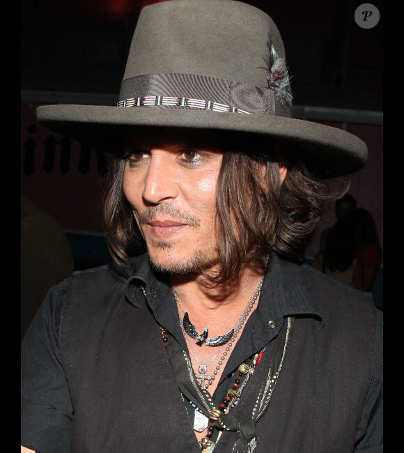 Johnny Depp à l'after party du concert Aerosmith, le 6 août 2012 à Los Angeles.